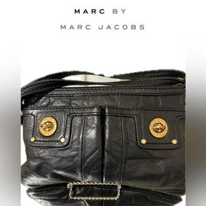 Marc by Marc Jacobs Totally Turnlock ‘Percy’ Black Leather Bag